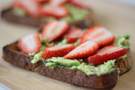 strawberry avocado toast