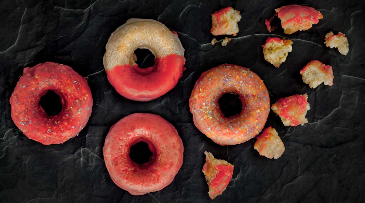 raspberry glazed donuts